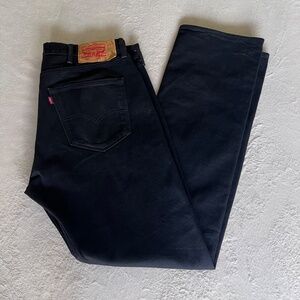 LEVI's 501 Jeans Men's W38/L34 Straight Leg Button Fly Denim Black